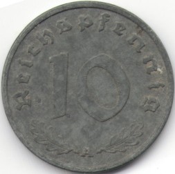 Монета Третий Рейх 10 рейхспфеннигов 1940 год (A)