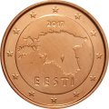 Эстония 1 евроцент 2017 год
