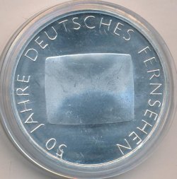 Германия 10 евро 2002 - 50 лет немецкому телевидению (G)