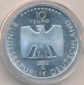 Германия 10 евро 2002 - 50 лет немецкому телевидению (G)