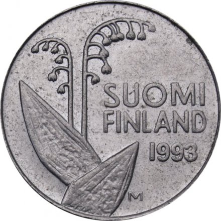 Финляндия 10 пенни 1993 год - Ландыш. Пчелиные соты