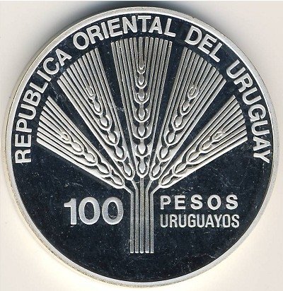 Уругвай 100 песо 1995 год