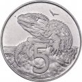Новая Зеландия 5 центов 2004 год - Гаттерия