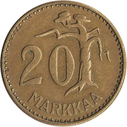 Финляндия 20 марок 1955 год