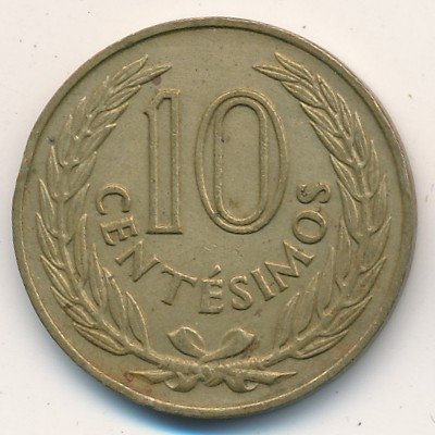 Уругвай 10 сентесимо 1960 год