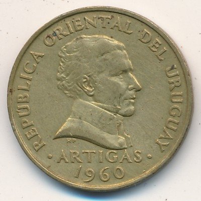 Уругвай 10 сентесимо 1960 год