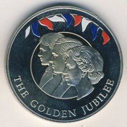 Фолклендские острова 50 пенсов 2002 год
