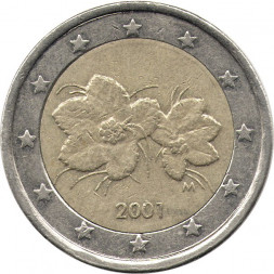 Финляндия 2 евро 2001 год - Морошка