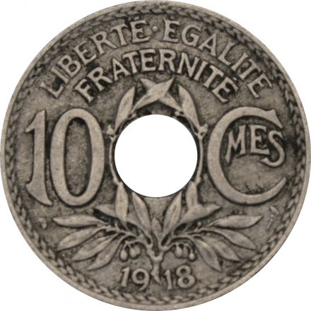 Франция 10 сантимов 1918 год
