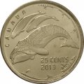 Канада 25 центов 2013 год - Жизнь на севере UNC