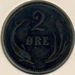 Дания 2 эре 1881 год