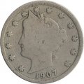 США 5 центов 1907 год - Liberty Nickel