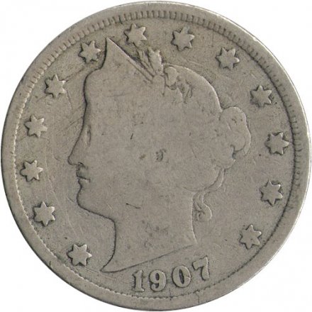 США 5 центов 1907 год - Liberty Nickel