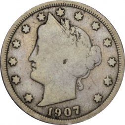 США 5 центов 1907 год - Liberty Nickel