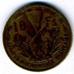 Франция 10 франков 1956 год