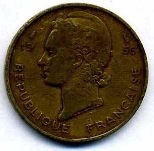 Франция 10 франков 1956 год