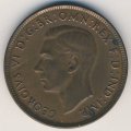 Австралия 1 пенни 1943 год - Король Георг VI. Кенгуру (без точки после &quot;PENNY&quot;)