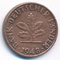 ФРГ 1 пфенниг 1948 год (F)
