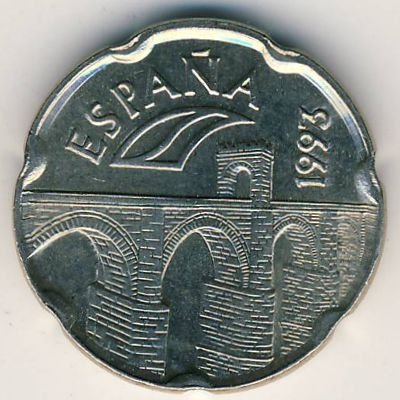 Испания 50 песет 1993 год - Эстремадура. Королевский монастырь