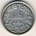 Швейцария 1/2 франка 1961 год