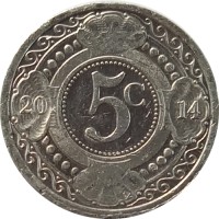 Антильские острова 5 центов 2014 год
