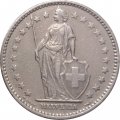 Швейцария 2 франка 1969 год