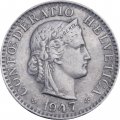 Швейцария 20 раппенов 1947 год