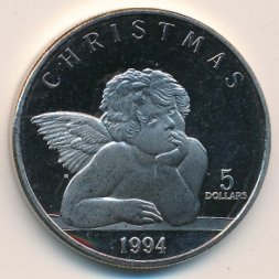 Маршалловы острова 5 долларов 1994 год
