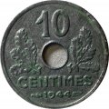 Франция 10 сантимов 1944 год