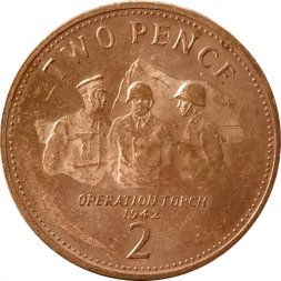 Гибралтар 2 пенса 2012 год