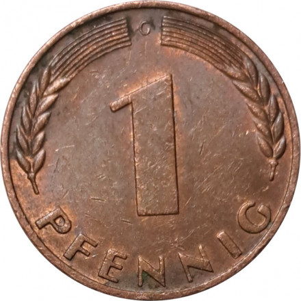 ФРГ 1 пфенниг 1967 год - G
