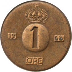 Швеция 1 эре 1963 год - Король Густав VI Адольф