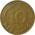 ФРГ 10 пфеннигов 1989 год (F)