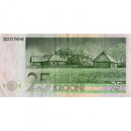 Эстония 25 крон 1991 год - Антон Таммсааре - VF