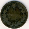 Италия 5 чентезимо 1861 год - Король Виктор Эммануил II (N)
