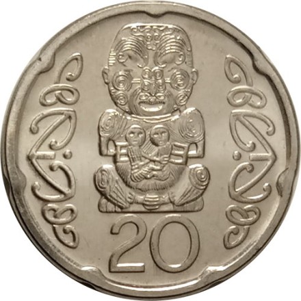 Новая Зеландия 20 центов 2008 год - Идол маори
