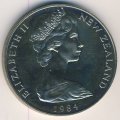 Новая Зеландия 1 доллар 1984 год - Чёрный Робин (Остров Чатем) (медь-никель)