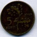 Турция 5 куруш 1964 год