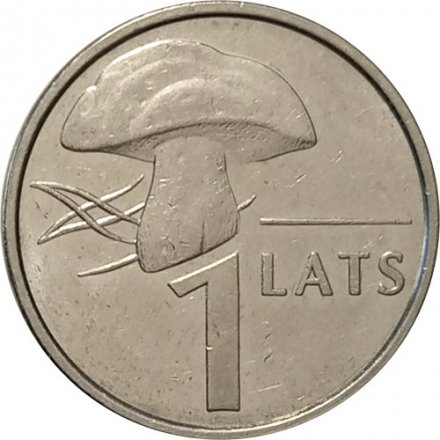 Латвия 1 лат 2004 год - Гриб