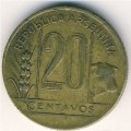 Аргентина 20 сентаво 1944 год