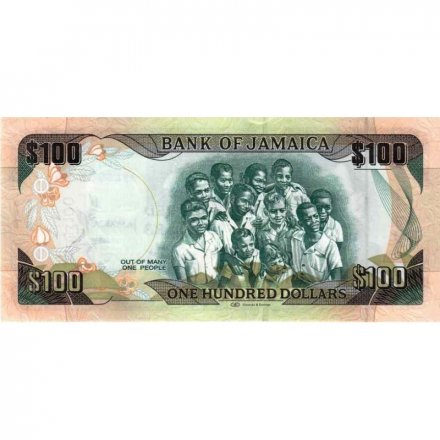 Ямайка 100 долларов 2012 год - 50 лет Независимости (юбилейная) UNC