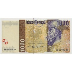 Португалия 1000 эскудо 1998 год - Педру Алвариш Кабрал UNC