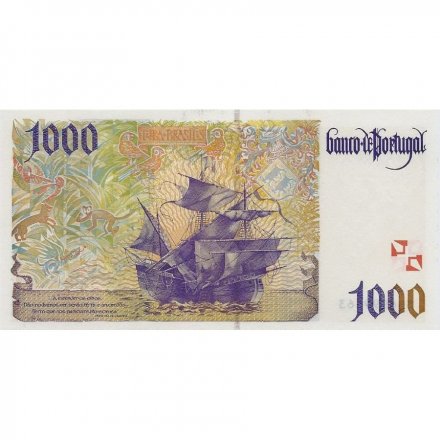 Португалия 1000 эскудо 1998 год - Педру Алвариш Кабрал UNC
