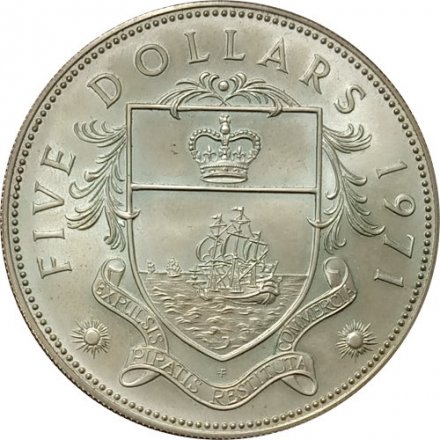 Багамские острова 5 долларов 1971 год