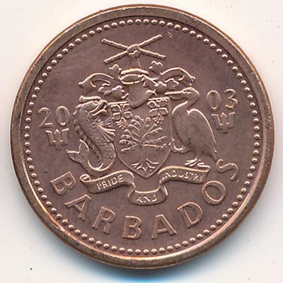Барбадос 1 цент 2003 год