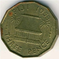 Фиджи 3 пенса 1958 год