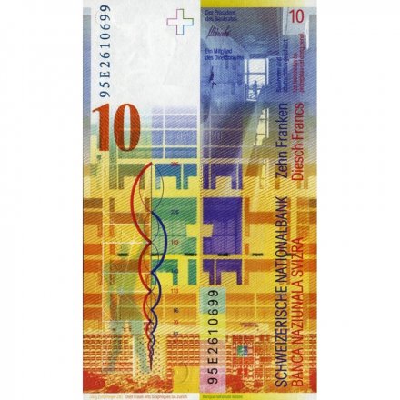 Швейцария 10 франков 1995 год  - UNC