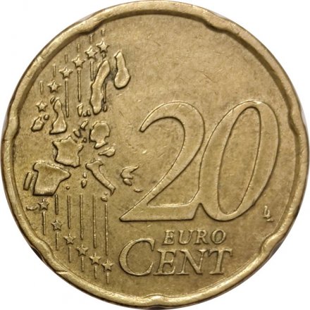 Нидерланды 20 евроцентов 2000 год