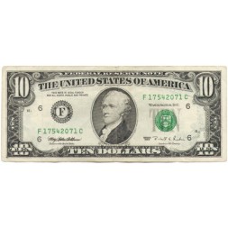США 10 долларов 1995 год - F - VF