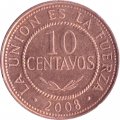 Боливия 10 сентаво 2008 год
